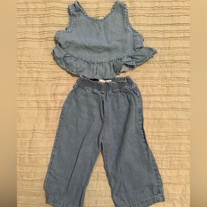 Zara chambray toddler set